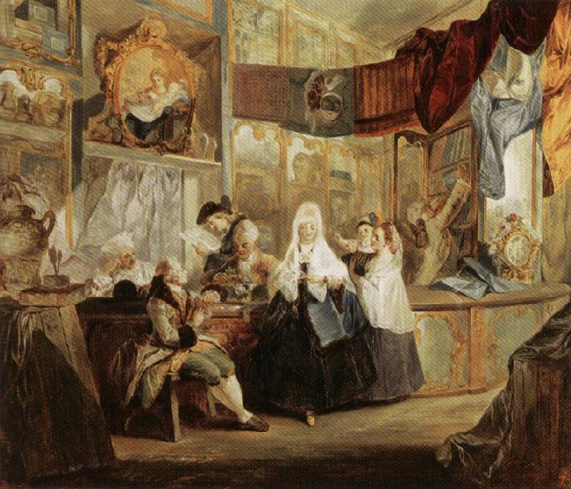 Luis Paret y alcazar The Antique Store Sweden oil painting art